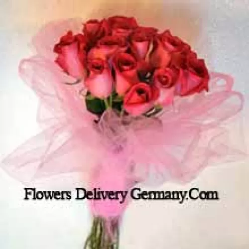 Hand Tied Bunch Of 11 Red Roses
